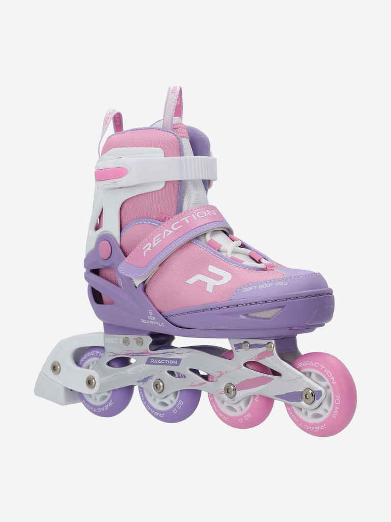 Набор детский: роликовые коньки, шлем, комплект защиты Reaction Rainbow