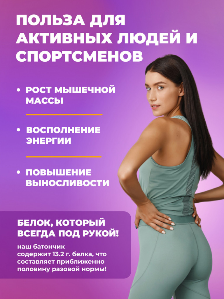 Протеиновые батончики с экстрактами без сахара 16шт Ягоды