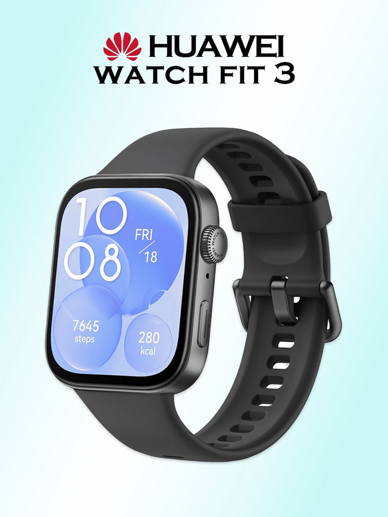 Умные часы HUAWEI Fit 3, 55020CEE, черные