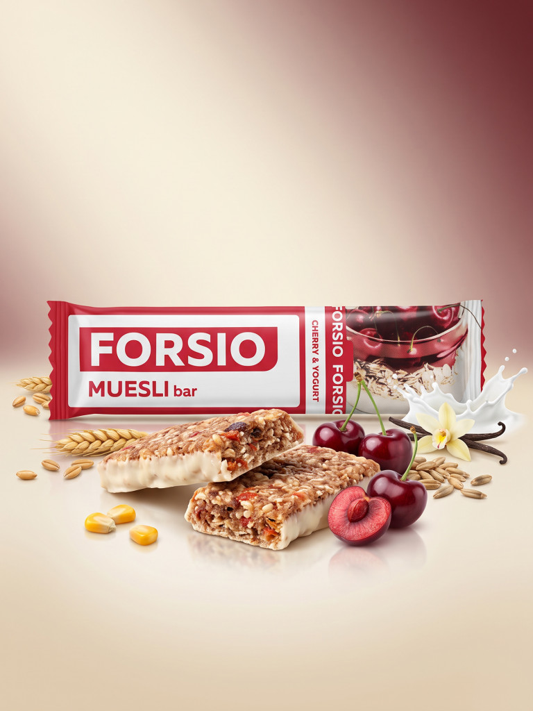 Батончик мюсли Forsio "Вишня-Йогурт", 30 г