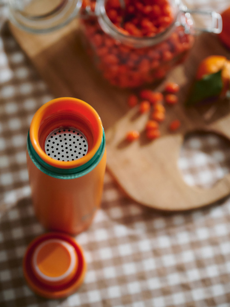 Термокружка Арктика 715 с ситечком 320 мл, оранжевая