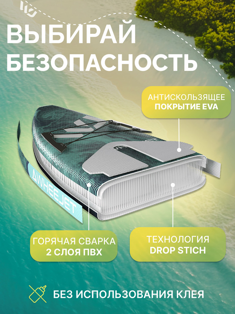 SUP-доска WheeJet EasyJet Sunny Green 320x81x15