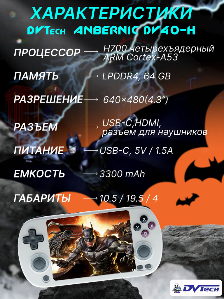 Портативная игровая приставка ANBERNIC DV40-H