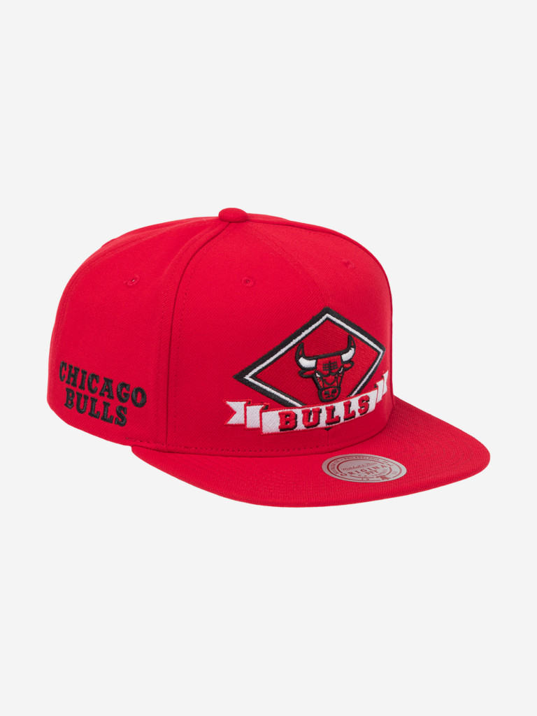 Бейсболка с прямым козырьком MITCHELL NESS HS9657-CBURED1 Chicago Bulls NBA (красный)