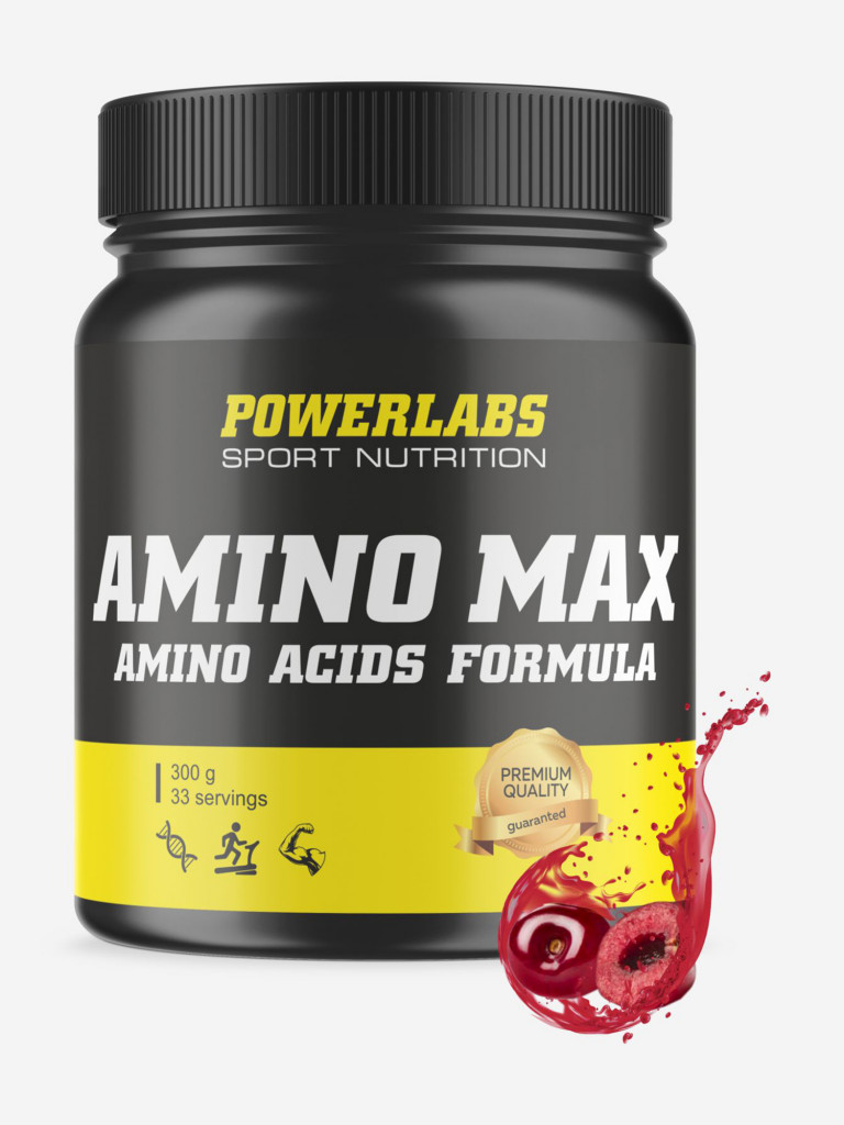 Комплекс аминокислот Amino Max, Powerlabs, 300 г, вишня