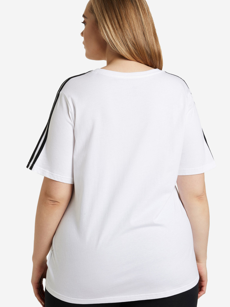 Футболка женская adidas Essentials Slim 3-Stripes, Plus Size