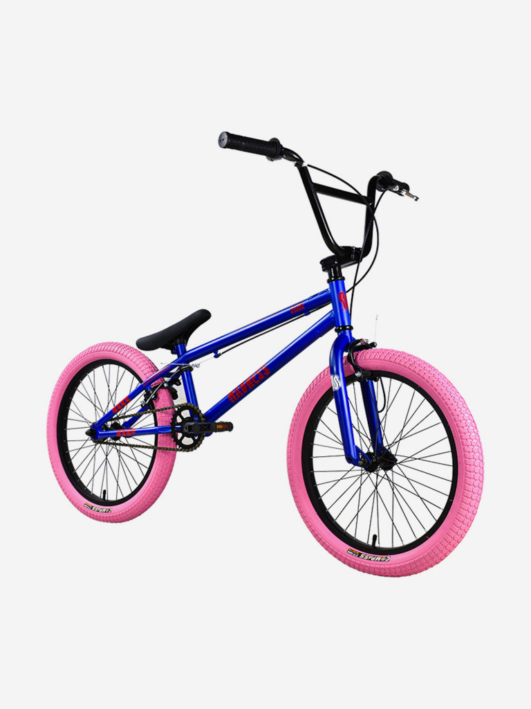 Велосипед подростковый Stark Madness BMX 1 ярко-синий/красный/светлый розовый