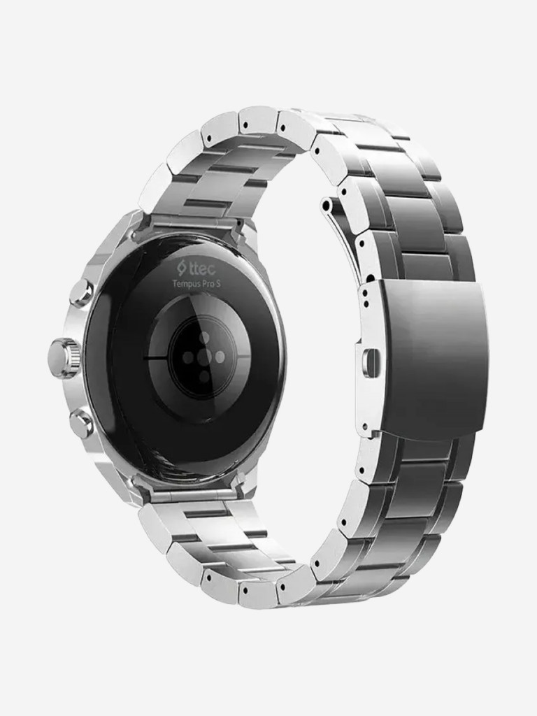 Умные часы TTEC Tempus Pro S 45mm Round Aluminium Case Smartwatch в круглом алюминиевом корпусе с AMOLED-экраном. Цвет: металлик