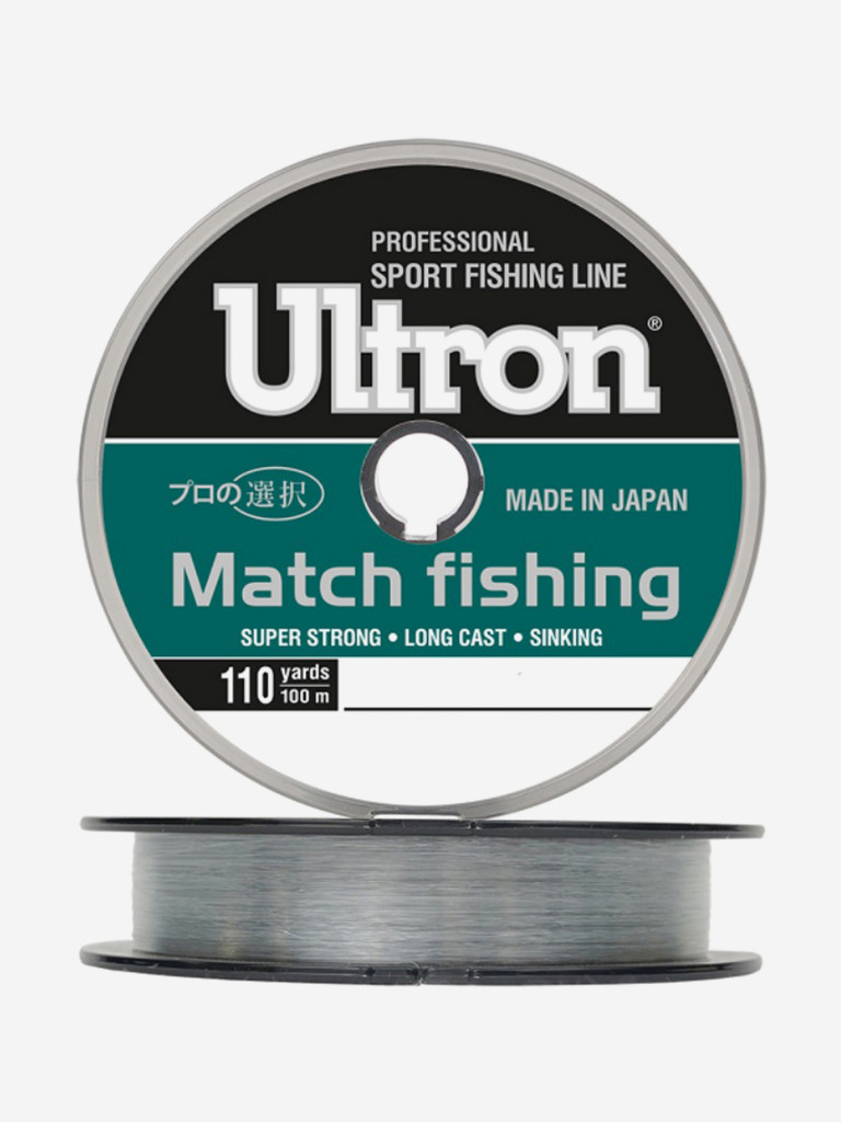 Монофильная леска для рыбалки ULTRON Match Fishing 0,230 мм, 6,0 кг, 100 м, светло-голубая, 1 штука