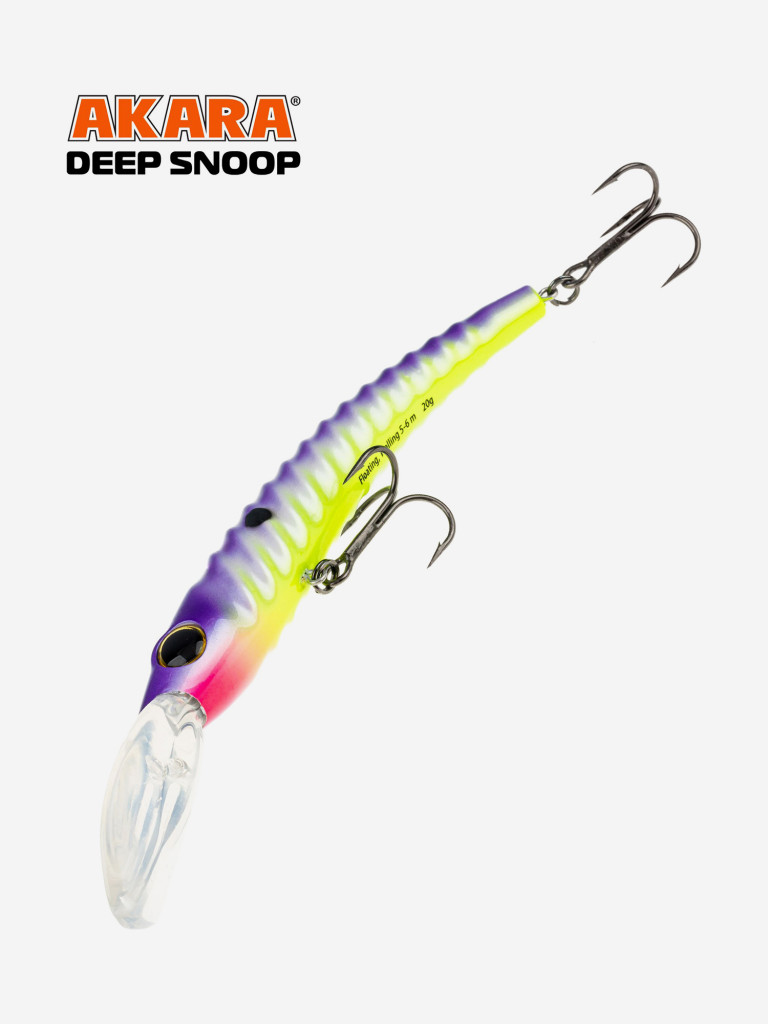 Воблер Akara Deep Snoop 120F минноу плавающий для троллинга на щуку, судака, сома 21гр A301