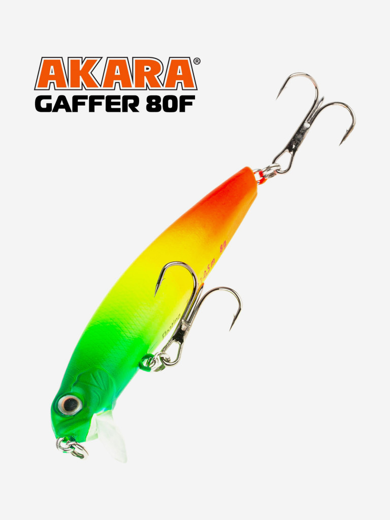 Воблер Akara Gaffer 80F 8 гр. минноу, плавающий, твичинговый, на щуку A113