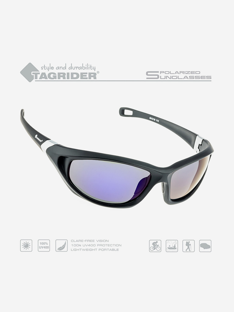 Очки поляризационные для рыбалки Tagrider в чехле N27-16 Blue Mirror