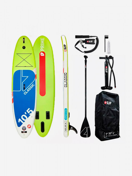 Сапборд надувной Prime 10.5x34x6 Classic green, 325x86x15 см