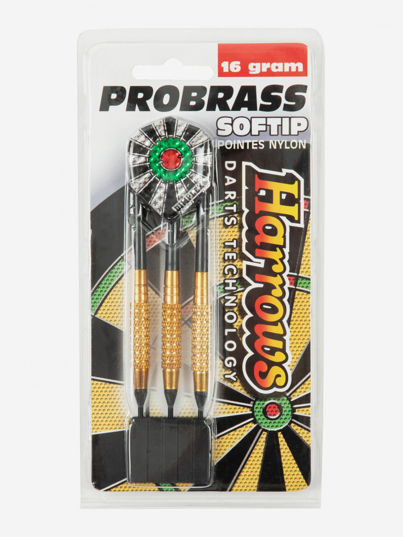 фото Набор дротиков harrows pro brass softip, 3 шт., золотой