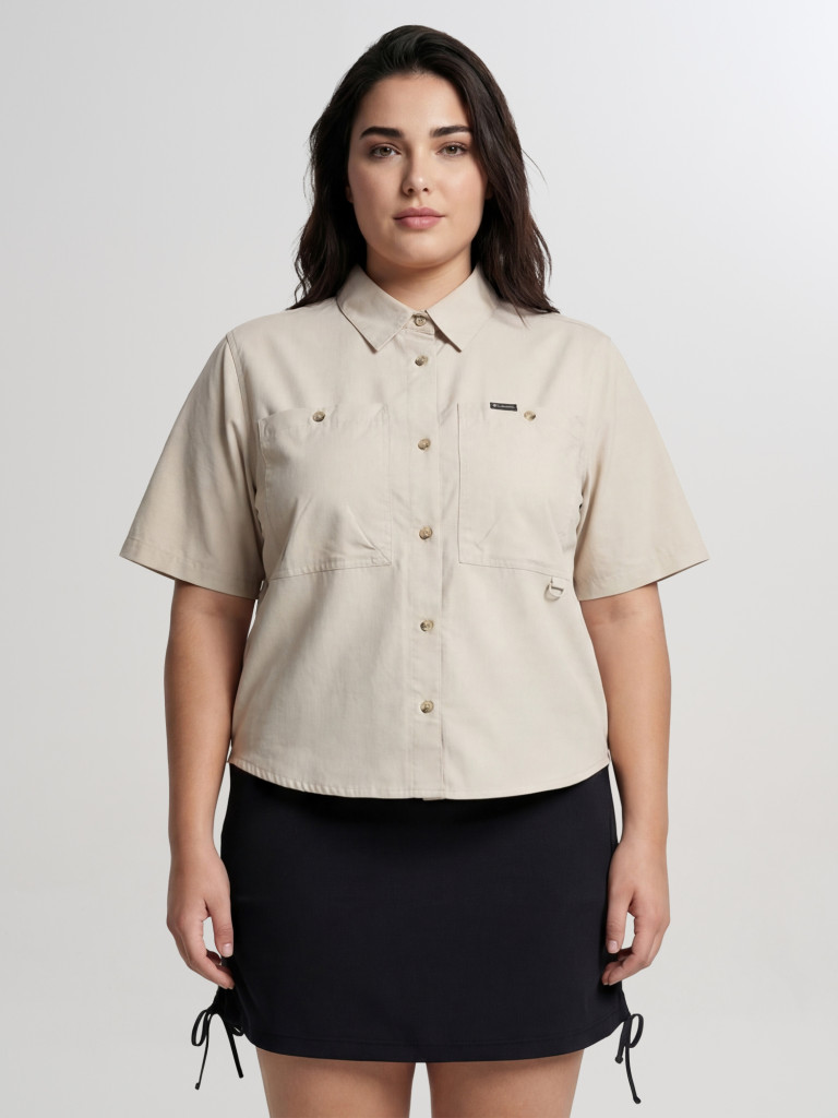 Рубашка с коротким рукавом женская Columbia Brea Falls Woven SS, Plus Size
