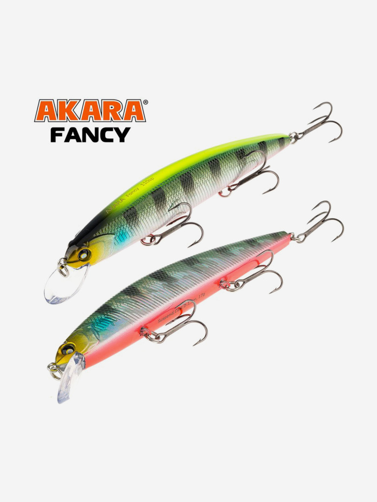 Воблер Akara Fancy 110SP минноу суспендер на щуку, судака 17гр A205