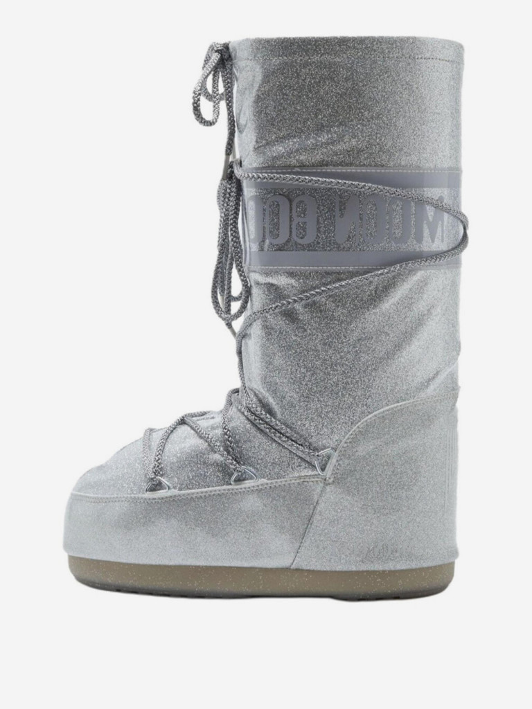 Сапоги прогулочные женские Moon Boot Icon Glitter Silver