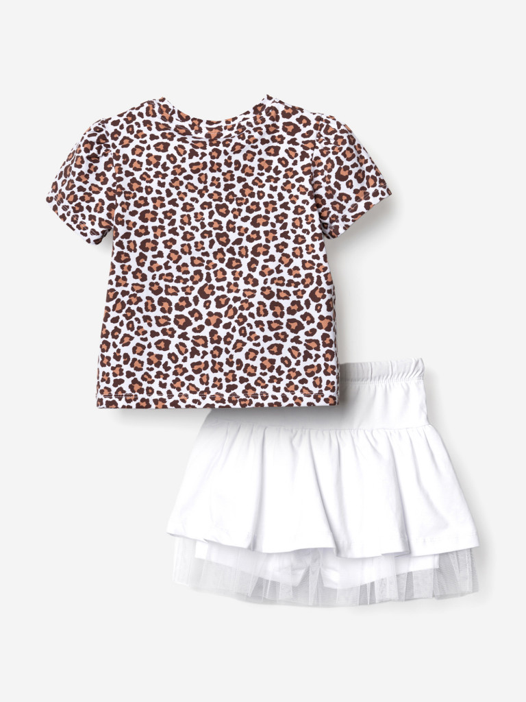 Комплект для девочек: футболка, юбка-шорты PlayToday