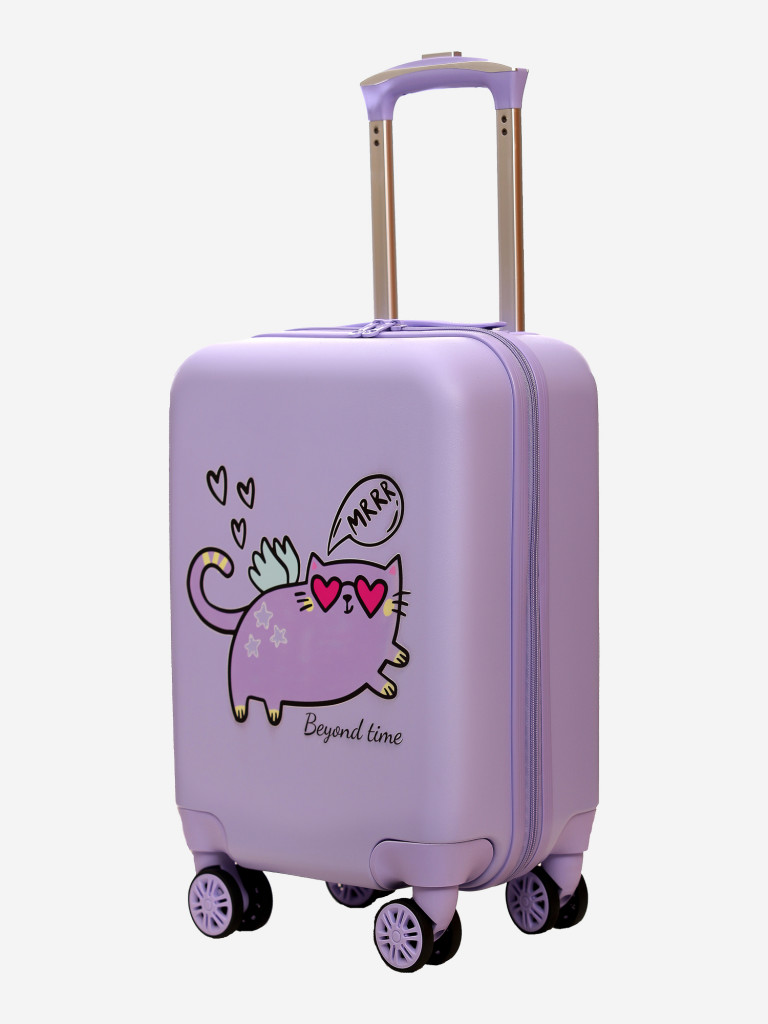 Чемодан детский BEYOND TIME R131 Котик-ангел сиреневый