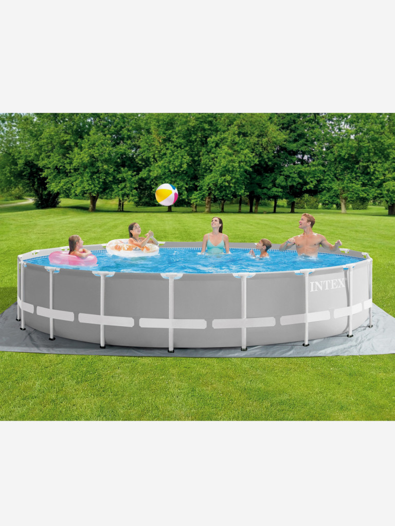 Бассейн каркасный Intex, 549х122 см, фильтр-насос 5678 л/ч, лестница, подстилка, тент