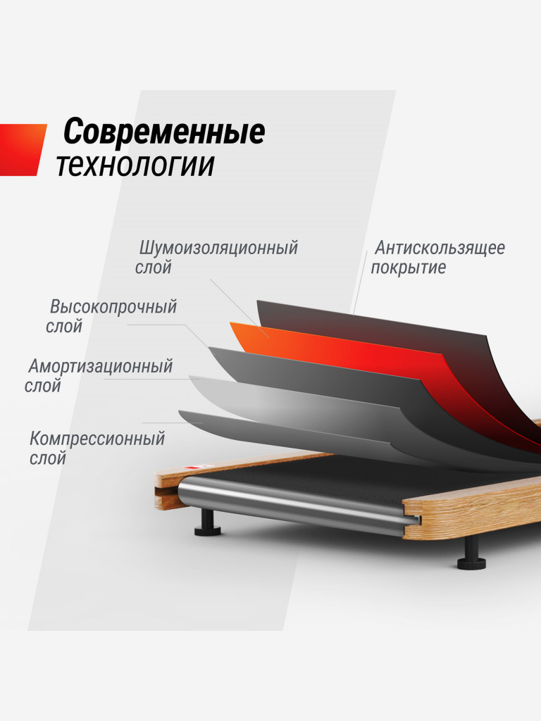 Беговая дорожка UNIX Fit Wood Way 2.0 APP