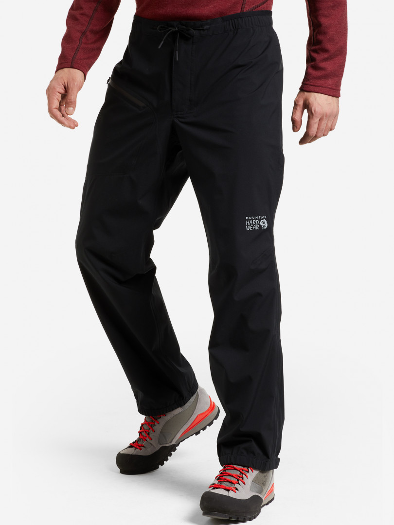 фото Брюки мужские mountain hardwear stretch ozonic pant, черный