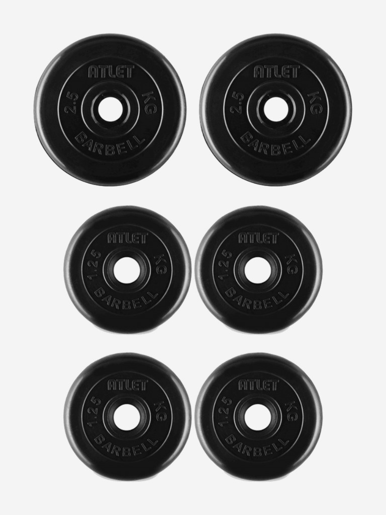 Гантели разборные BARBELL ATLET 1 по 11.5 кг Черный