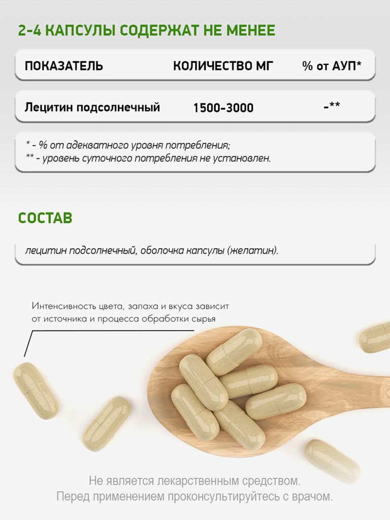 Лецитин подсолнечный, NaturalSupp, 60 капсул