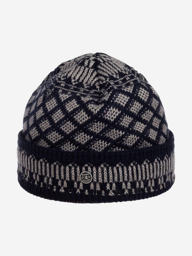 Шапка с отворотом STETSON 8599353 BEANIE WOOL/ACRYLIC (серый)