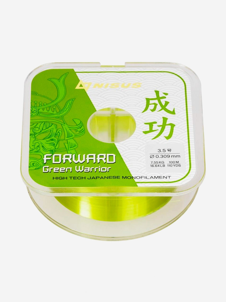 Леска для рыбалки Nisus FORWARD Green Warrior Nylon 0,309мм, 100м, 7,55кг, оливковый