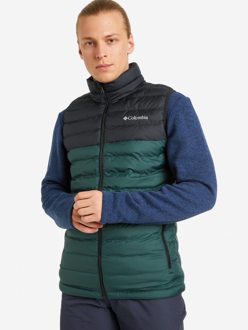 фото Жилет мужской columbia powder lite vest, зеленый