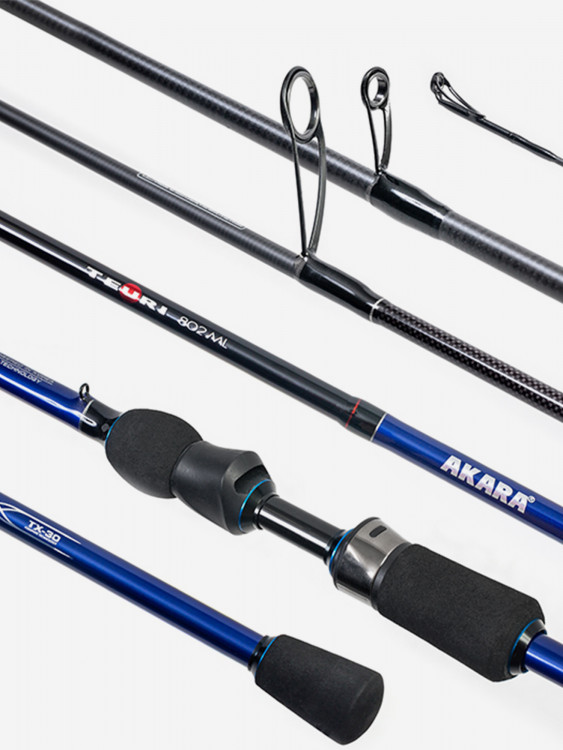 Спиннинг штекерный углеволоконный 2 колена Akara Teuri MLS662 TX-30 (5,5-17,5) 1,98 м