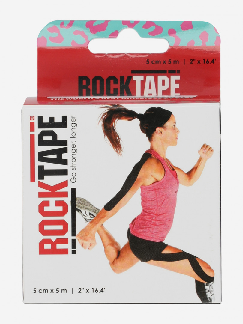 фото Кинезиотейп rocktape classic 5 см х 5 м, розовый камуфляж, голубой