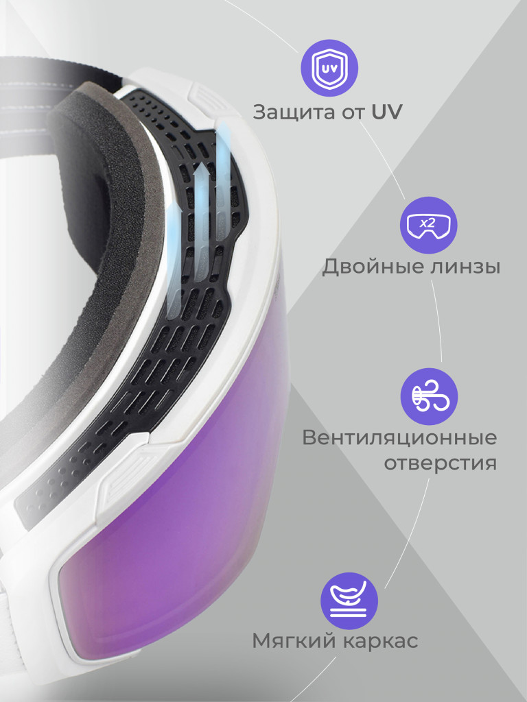 Маска горнолыжная Aloha Zone Frost Vision