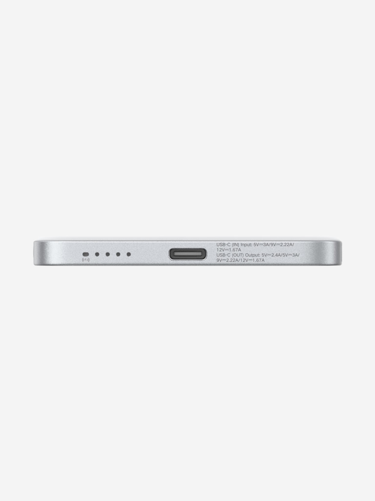 Внешний аккумулятор UGREEN PB580 (95931B) MagFlow Air Ultra-Slim 20W Magnetic 5000mAh Wireless Power Bank