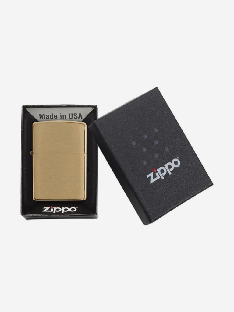 Зажигалка бензиновая ZIPPO 204B Classic Brushed Brass