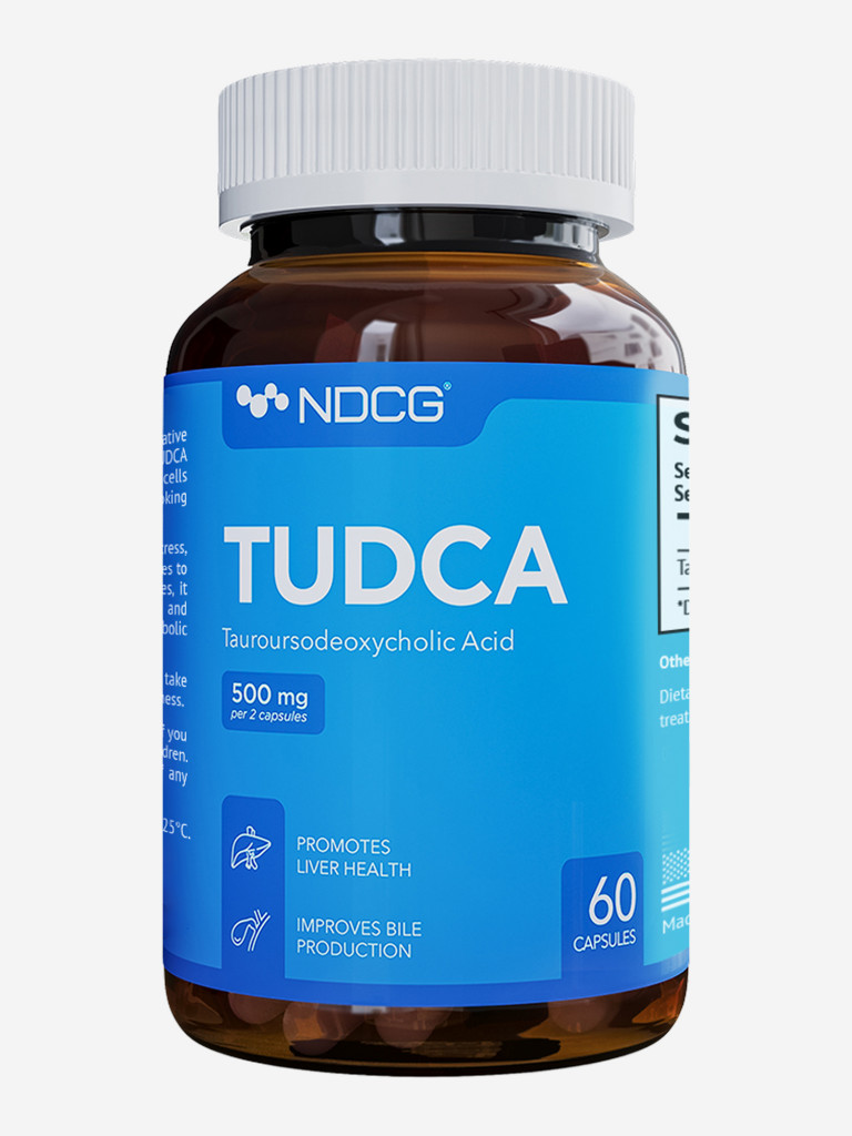 TUDCA Тудка (тауроурсодезоксихолевая кислота) NDCG, 500 мг, 60 капсул