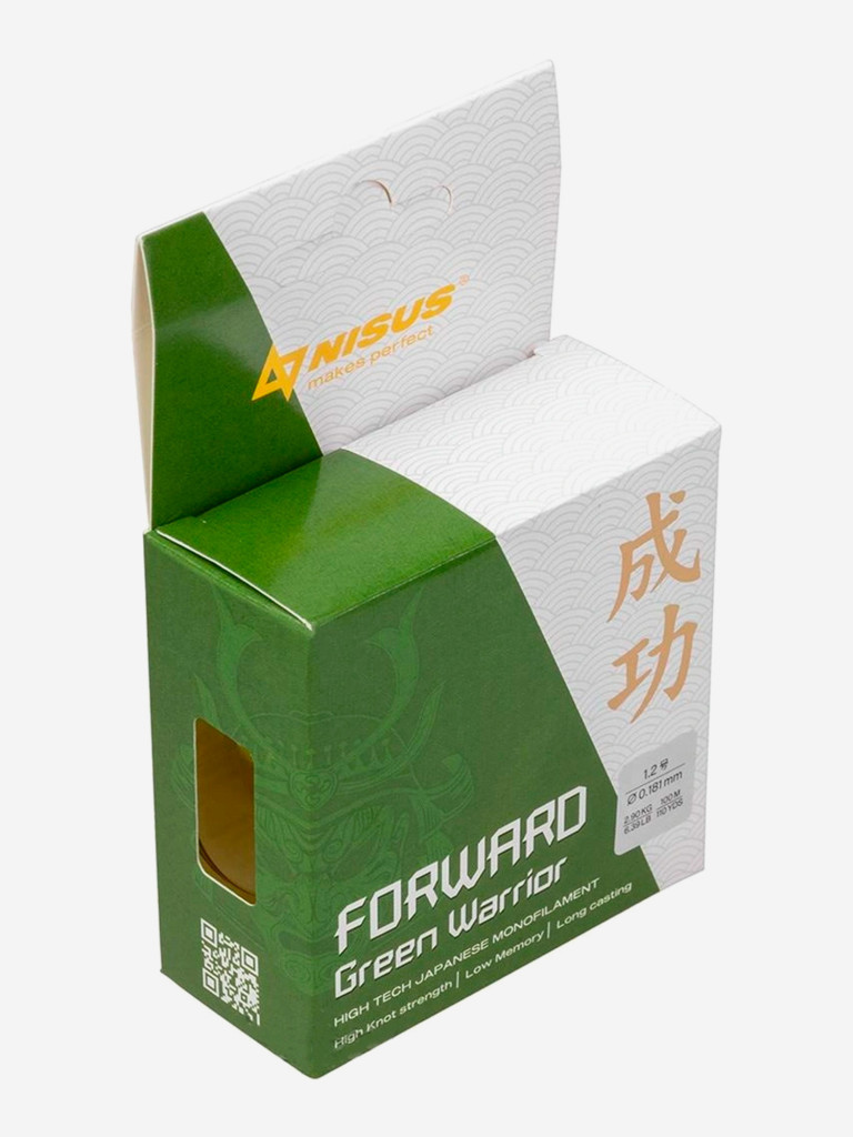 Леска для рыбалки Nisus FORWARD Green Warrior Nylon 0,181мм, 100м, 2,9кг, оливковый