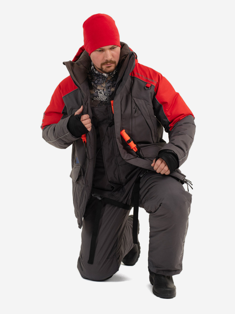 Костюм-поплавок Tritongear "Скиф" -40 (Таслан, Серо-Красный)