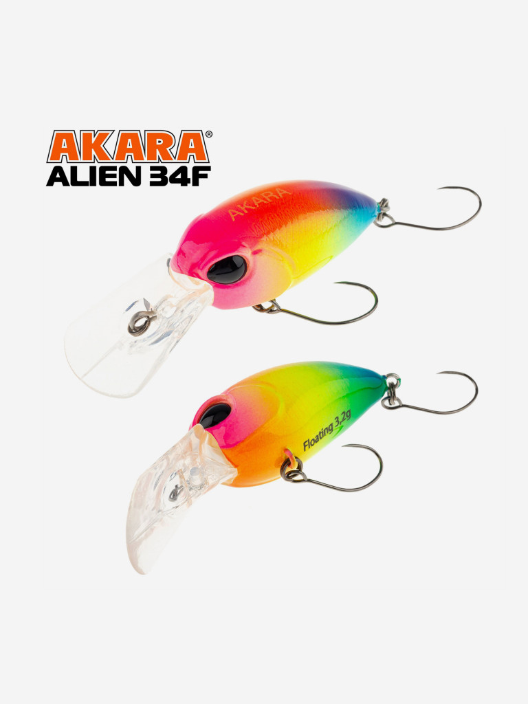 Воблер Akara Alien 34F кренк плавающий на форель 3,2гр A126