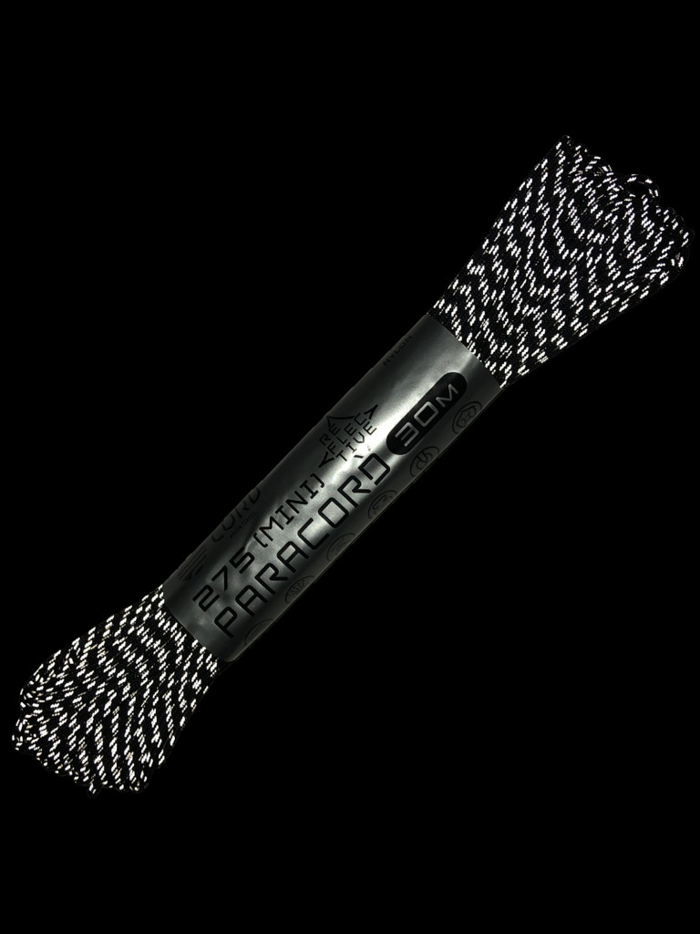 Паракорд 275 (мини) CORD nylon 30м RUS световозвращающий (black)
