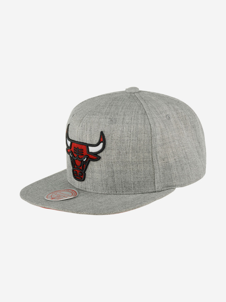 Бейсболка с прямым козырьком MITCHELL NESS HHSS3272-CBUYYPPPGYHT Chicago Bulls NBA (серый)