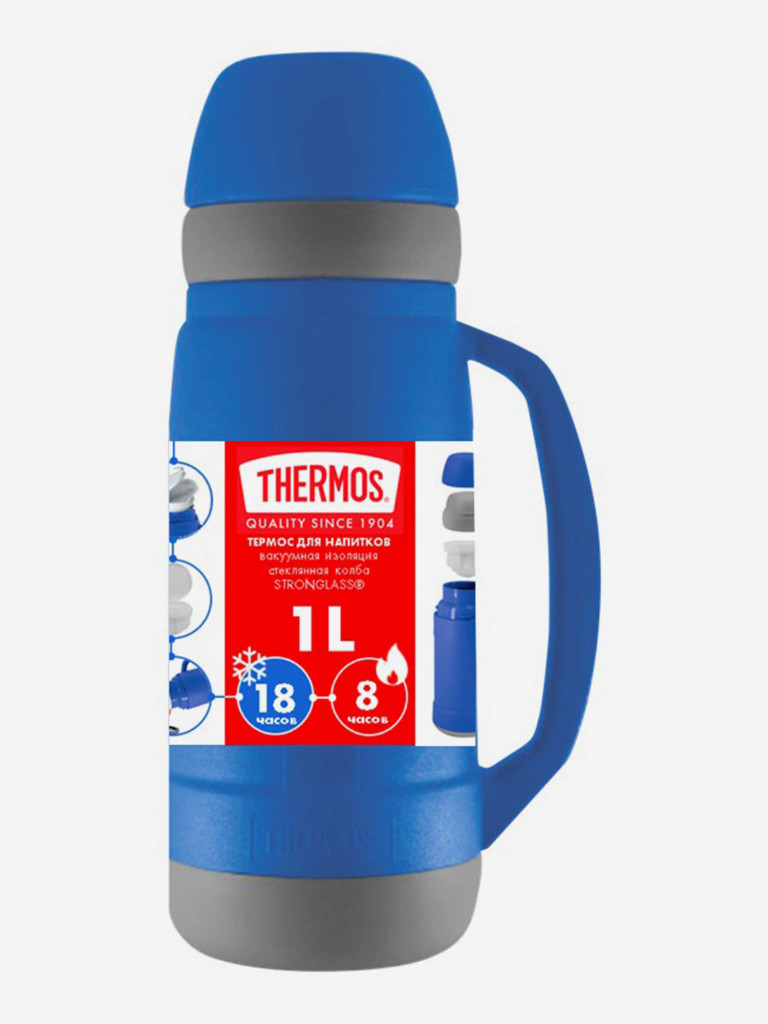 Термос THERMOS 36-1000 BL, стеклянная колба, 1 л