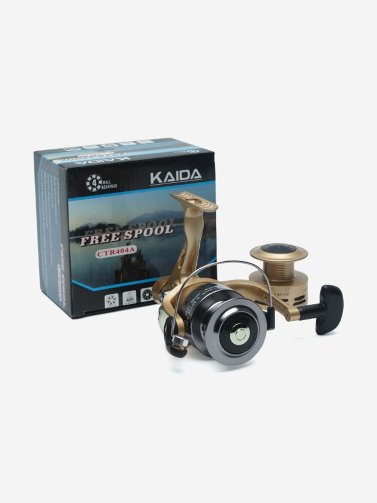 Катушка для спиннинга безынерционная Kaida катушка рыболовная CTR-404A-4BB с металлической шпулей (4) подшипник