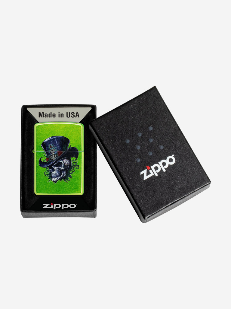 Зажигалка бензиновая ветроустойчивая Zippo Steampunk Skeleton Lurid
