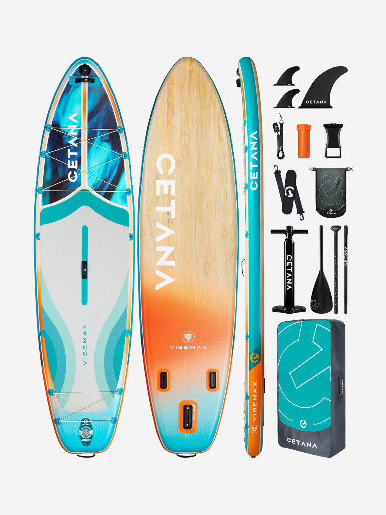 Надувная двухслойная SUP-доска CETANA VIBEMAX BLUE STD, 11'6" 351*86*15 см, сапборд