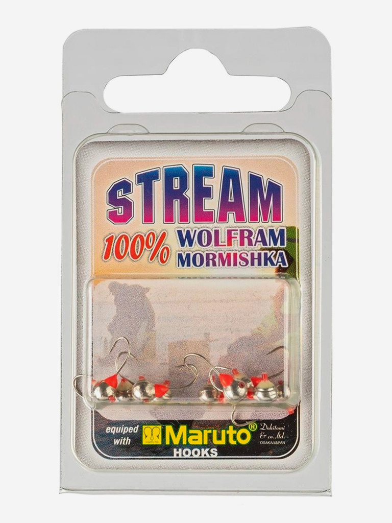 Мормышка Helios вольфрамовая Полусфера с отверстием 4мм 0,45г Sil с кембриком фосфорная (MW-3640C-SIL), 10 штук в упаковке