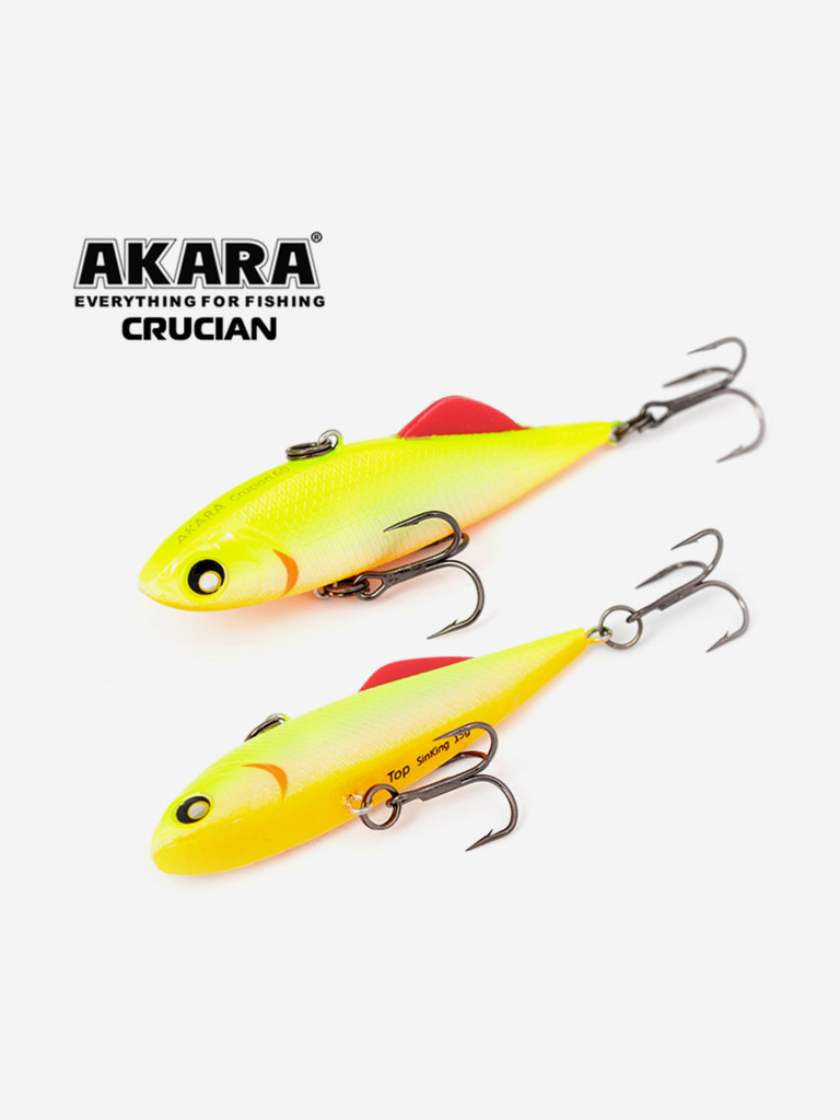 Воблер ратлин Akara Crucian 60мм 15г A125 виб зимний на щуку, судака