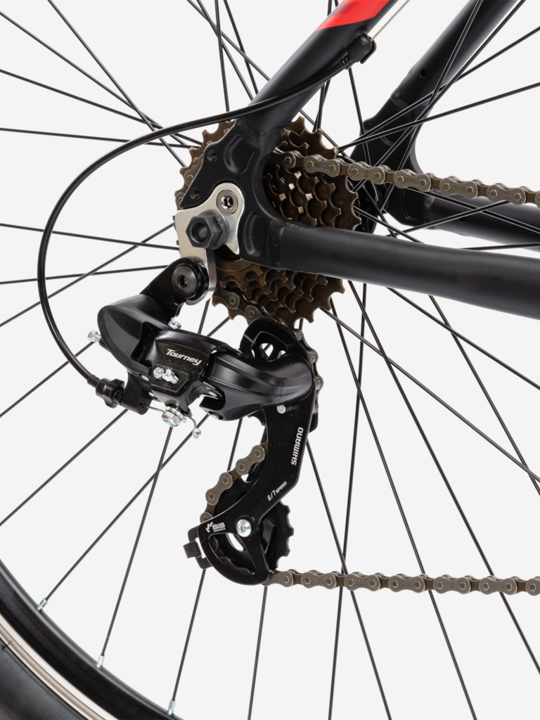 Велосипед CAPRIOLO MTB LEVEL 9.1 (3 X 7), рама алюминий 21'', колёса 29'' (чёрный (матовый) - красный)