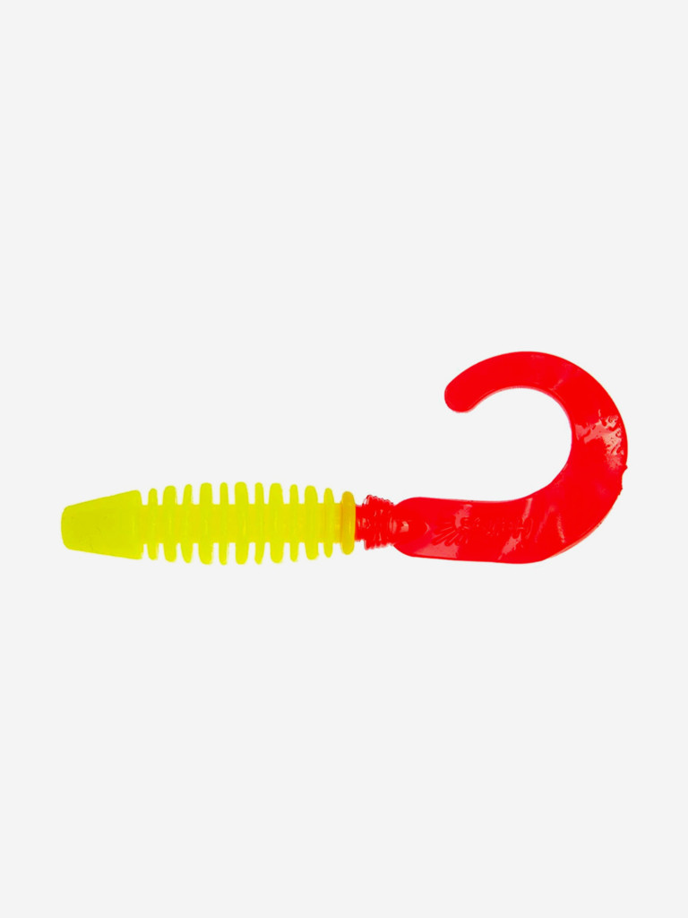 Мягкая приманка Helios Din, 3,11" / 7,9 см, Acid lemon & Red, 6 штук (HS-33-029)